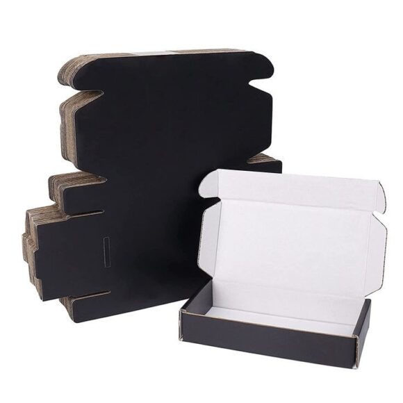 Premium Black Corrugated Boxes (Black Outside, Brown Inside) - Image 3
