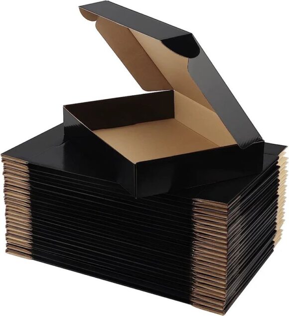 Premium Black Corrugated Boxes (Black Outside, Brown Inside) - Image 2